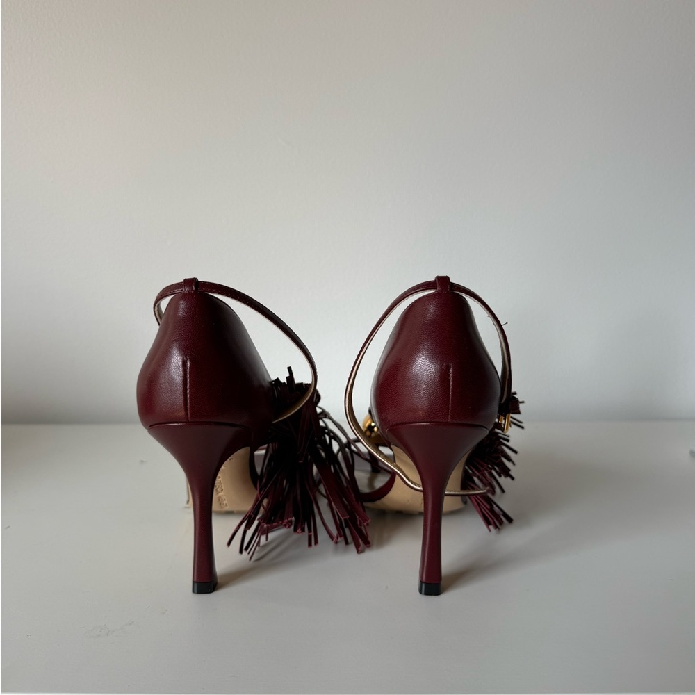 Bottega Veneta bordeaux fringe heel - Picture 3 of 4